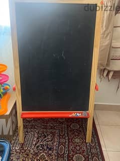 ikea chalkboard and roll paper other side board