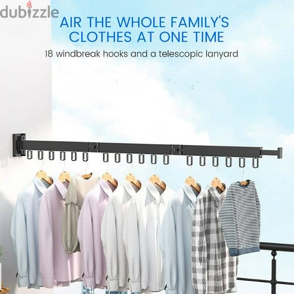 2 FOLD WALL MOUNTED CLOTH DYING RACK 1