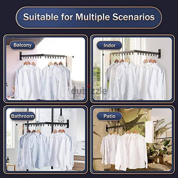 2 FOLD WALL MOUNTED CLOTH DYING RACK 6