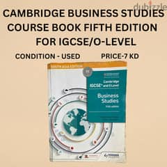 CAMBRIDGE IGCSE BUSINESS STUDIES COURSEBOOK FIFTH EDITION