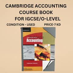 CAMBRIDGE IGCSE ACCOUNTING COURSEBOOK