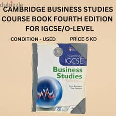 CAMBRIDGE IGCSE BUSINESS STUDIES COURSEBOOK FOURTH EDITION