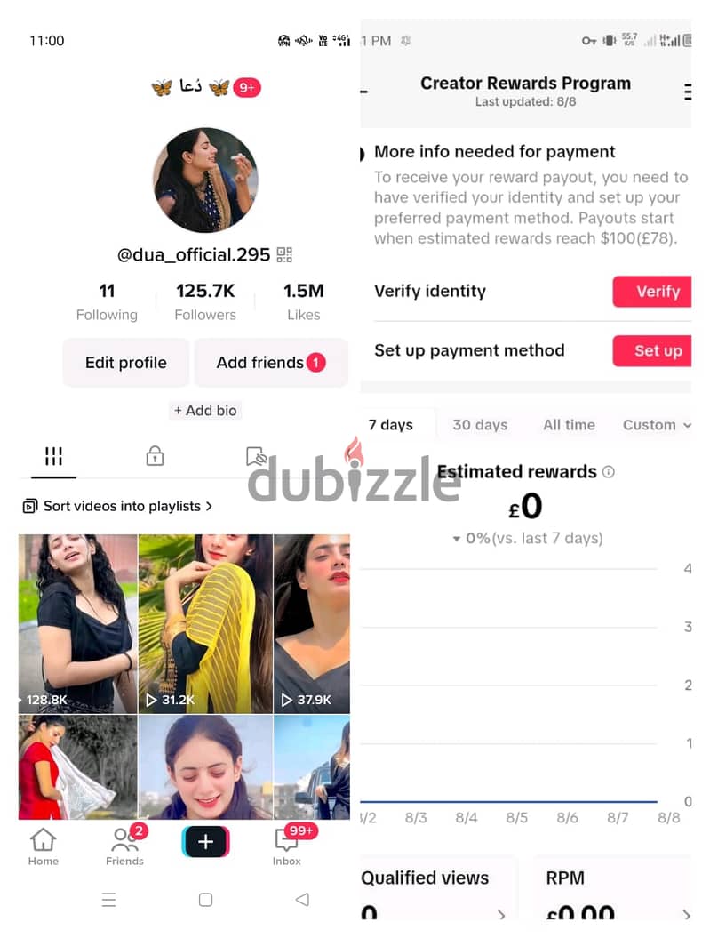 Tiktok Accounts for sale message me for order and inquiries whatsapp 1