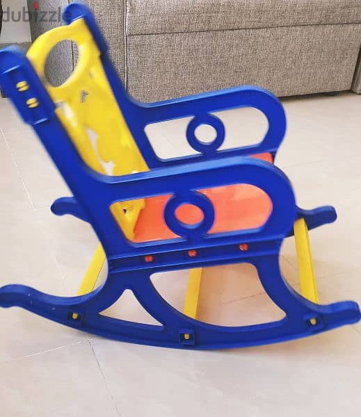 Red Plastic Kids Rocking  Chair 2