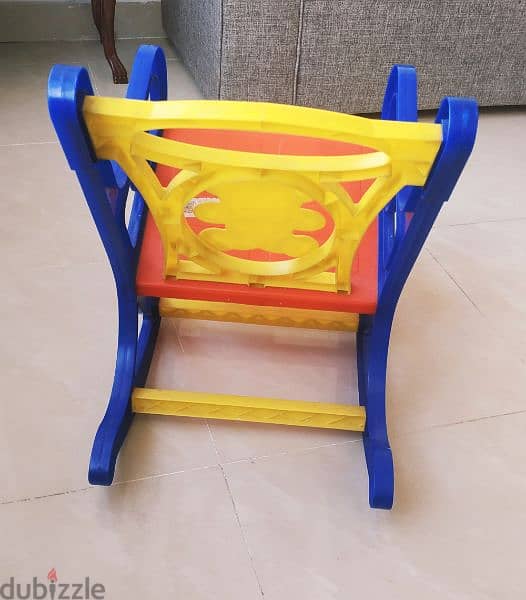 Red Plastic Kids Rocking  Chair 3