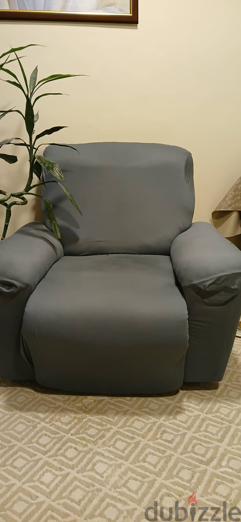 Recliner,sofa ,navy blue, grey Recliner cover 1