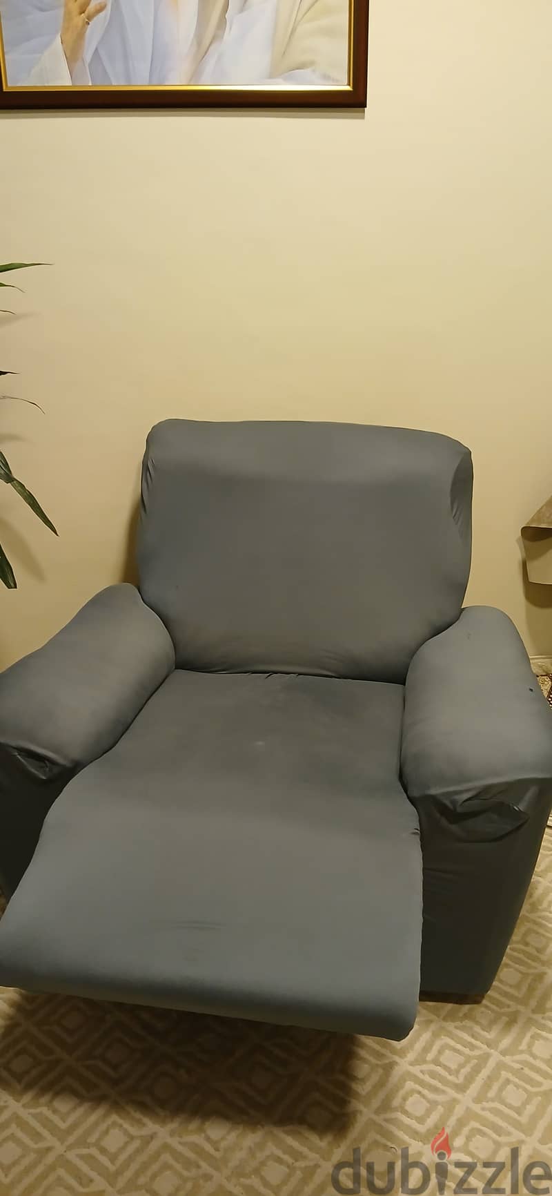 Recliner,sofa ,navy blue, grey Recliner cover 3