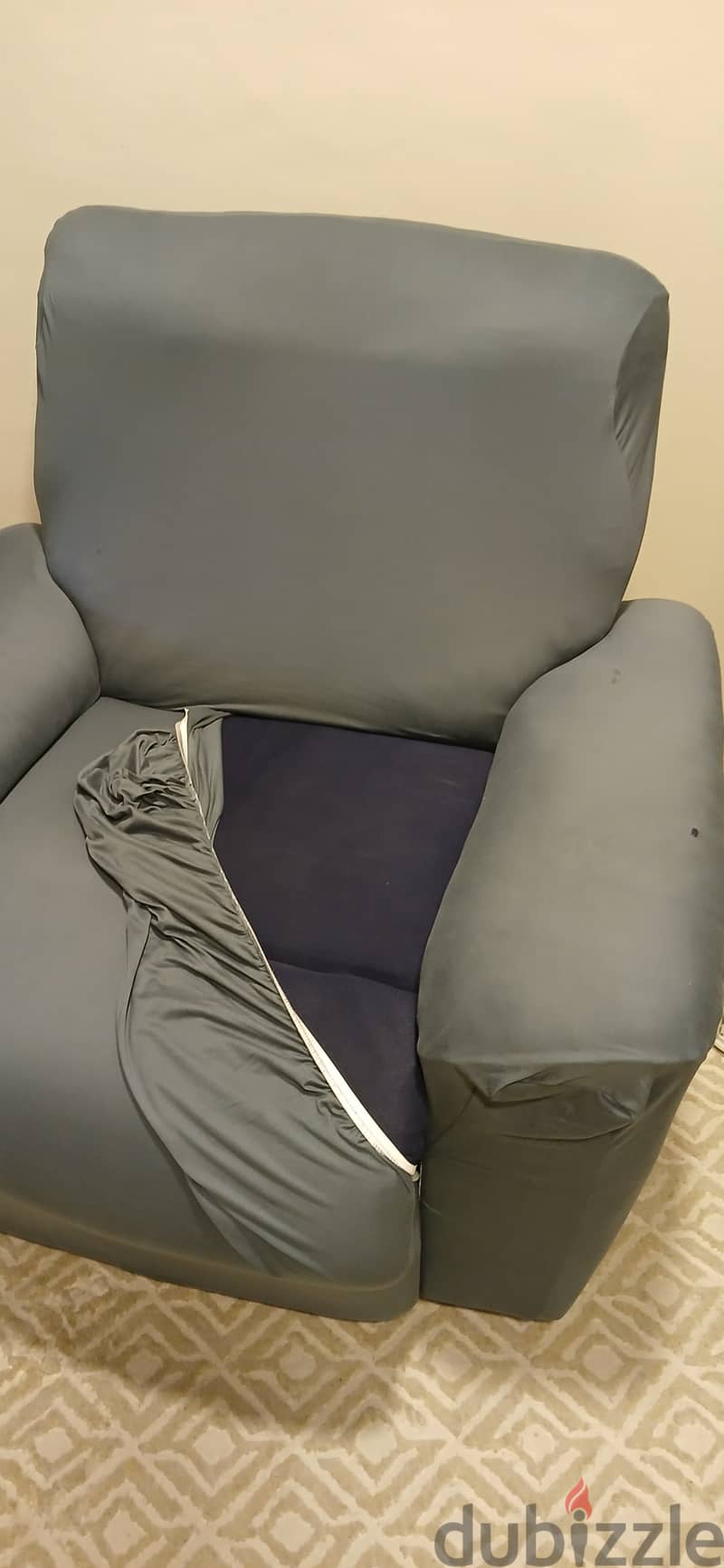 Recliner,sofa ,navy blue, grey Recliner cover 4