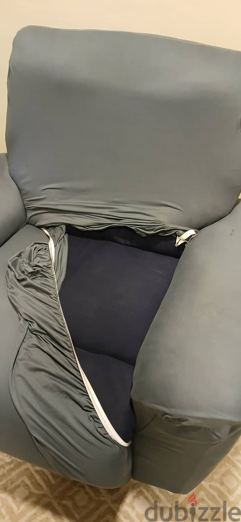 Recliner,sofa ,navy blue, grey Recliner cover 5