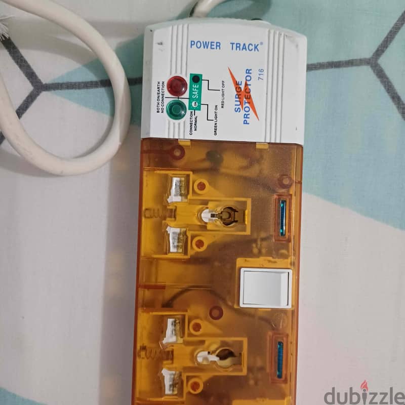 6 way power Extension Board 6 Socket 6 Switch 3 M Wire 1