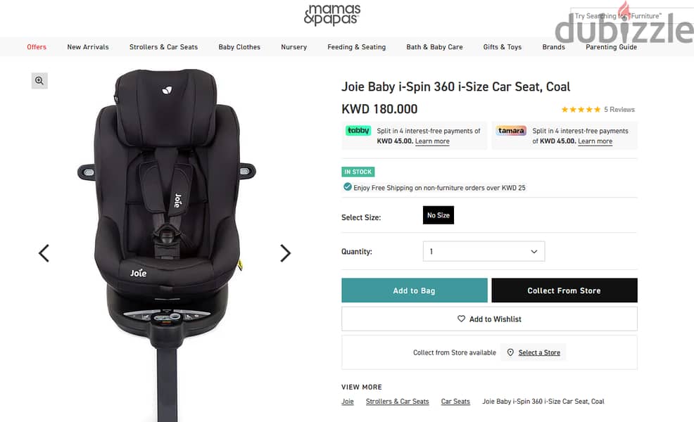 Car seat Jole i-Spin 360 (Just as brand new-rarely used) 7