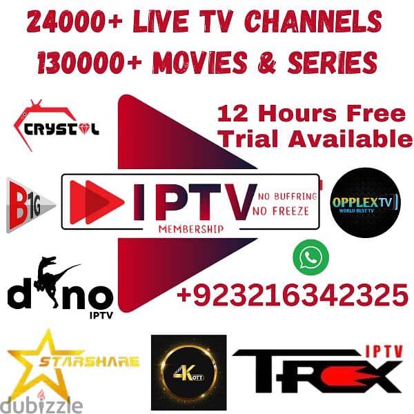 IP-TV Yearly Subscription Available Free Trial Available 0