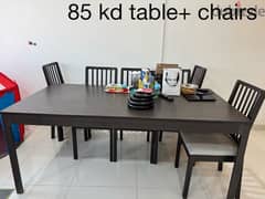 ikea table and 6 chairs 0