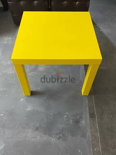 ikea side table yellow clean