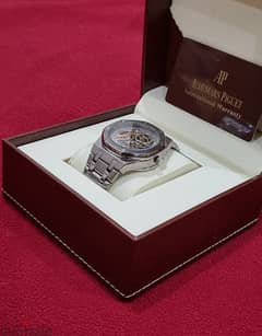 Audemars Piguet Men's Silver Skeleton Watch - Automatic, New in Box