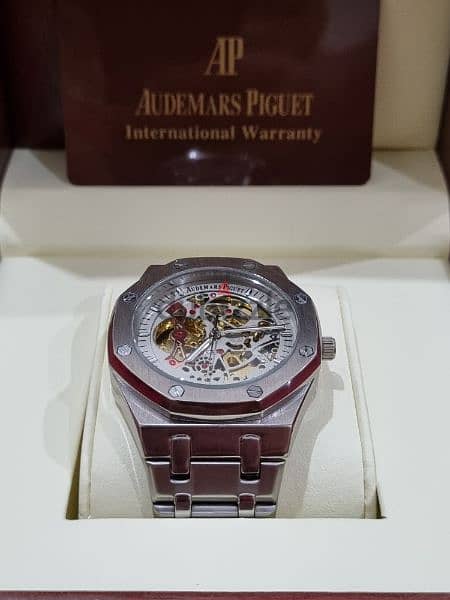 Audemars Piguet Men's Silver Skeleton Watch - Automatic, New in Box 2