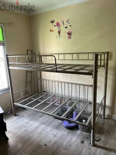 Metal Bunk Bed with single mattress 0