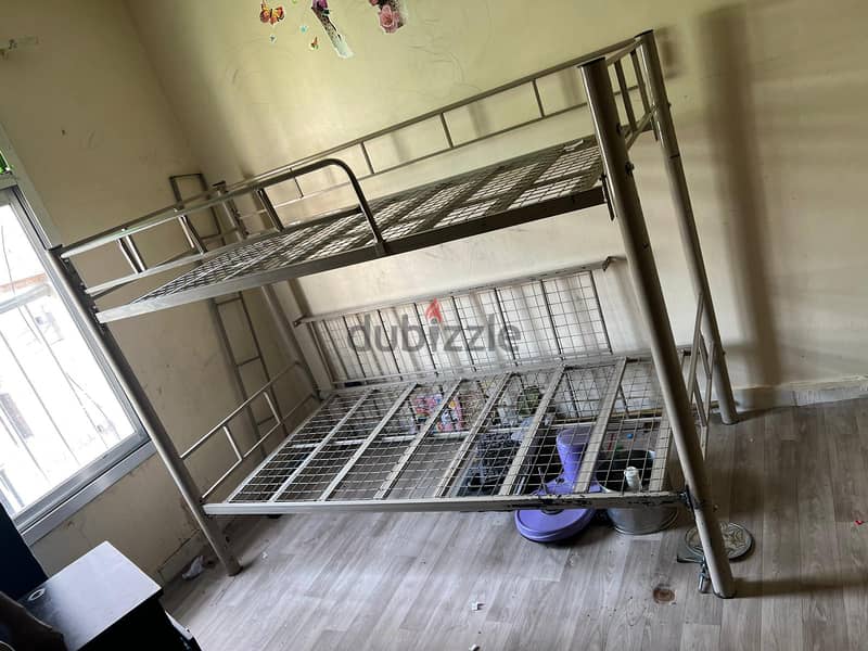 Metal Bunk Bed with single mattress 1