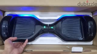 Black Hoverboard Two-Wheeler with Blue Light