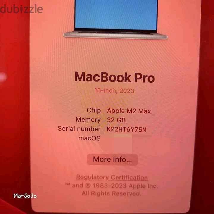 MACBOOK PRO M2 2023 16inch Ventura Version 13.3. 1 3