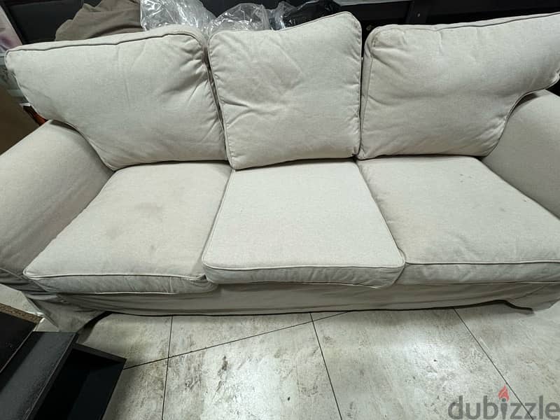 2 seater sofa with side table 1