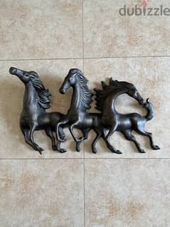 Metal horses for wall art