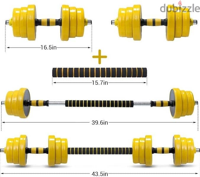 30 kg new dumbelle with bar best price 18 kd only best color arrived 18