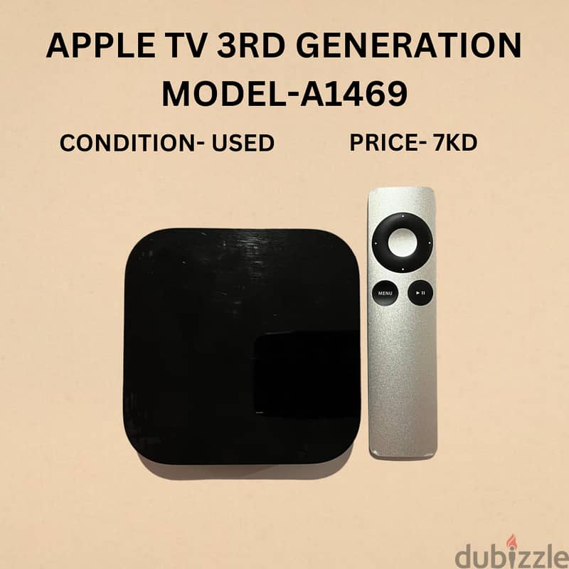 APPLE TV 3RD GENERATION 0