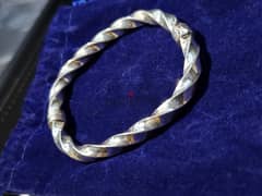 twisted sterling silver bracelet 0