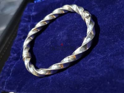 twisted sterling silver bracelet