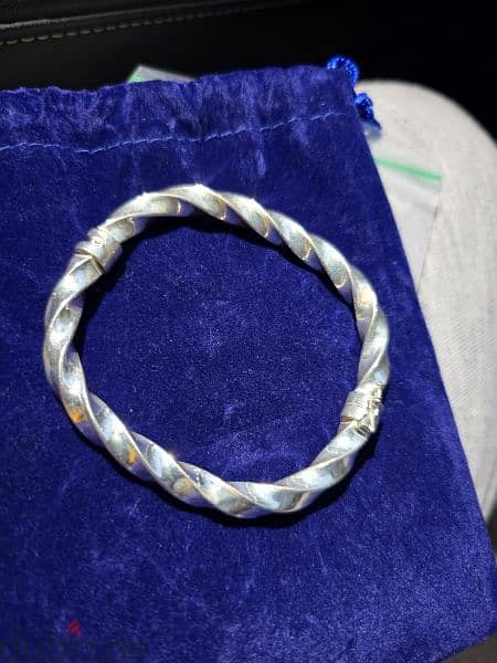 twisted sterling silver bracelet 1