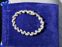 Rare macaroni italy sterling silver bracelet