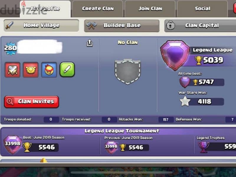 coc account 18