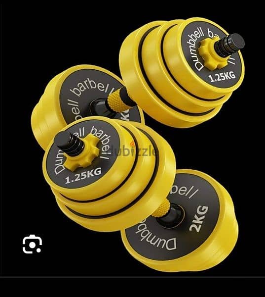 challenge price 10 kd only 15 kg new dumbelle yellow color 10