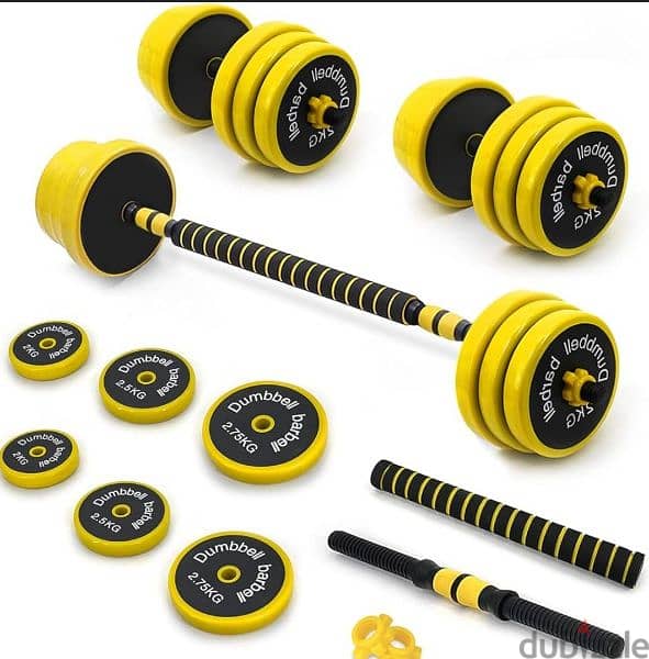 challenge price 10 kd only 15 kg new dumbelle yellow color 18