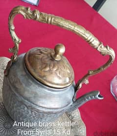 antique kettle and tray 0