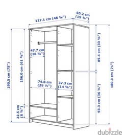 IKEA White Cupboard (With Mirror) 3 Doors