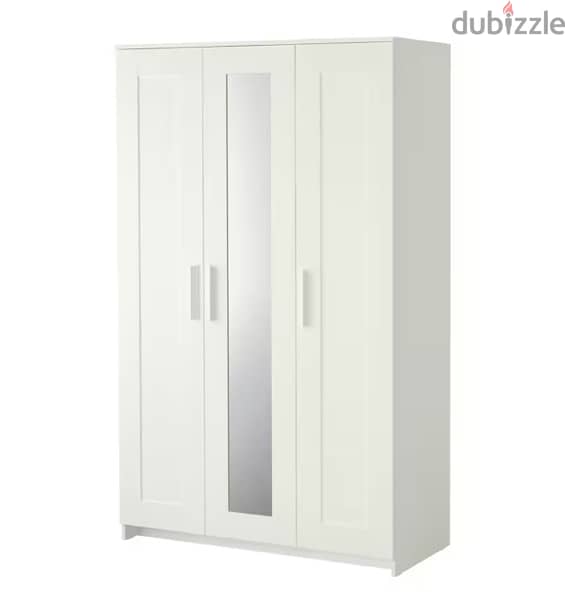 IKEA White Cupboard (With Mirror) 3 Doors 2