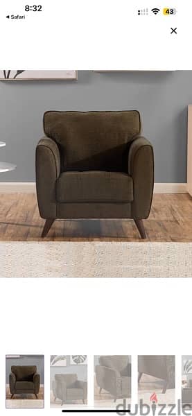 Fabric Armchair - From Home Center 1