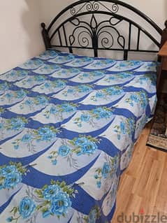 steel cot with medicated mattress