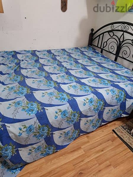 steel cot with medicated mattress 1