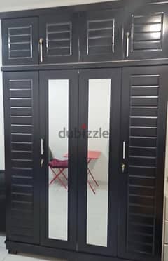 Wooden Mirror Wardrobe  خزانة مرآة خشبية 0