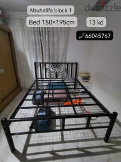 Iron bed 150×195cm. Very good condition & new looking