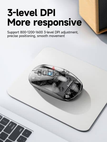 2.4G+BT Crystal Wireless Mouse GM29 1