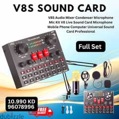 V8S Audio Mixer Condenser Microphone Bundle Mic Kit 0