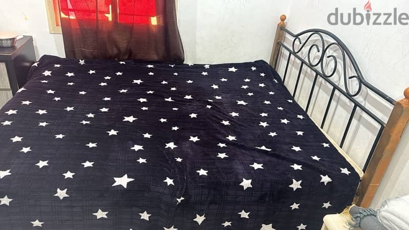 Urgent sale - Iron Bed and mattress - 7 kd only 5