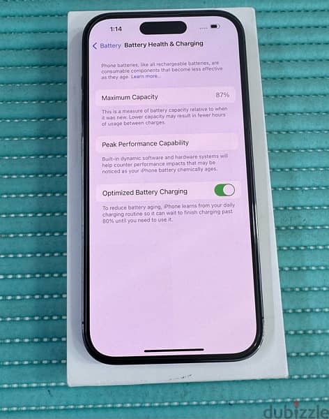 iPhone 14 Pro 5G 256 GB ( Physical Dual Sim) Purple Used! 7