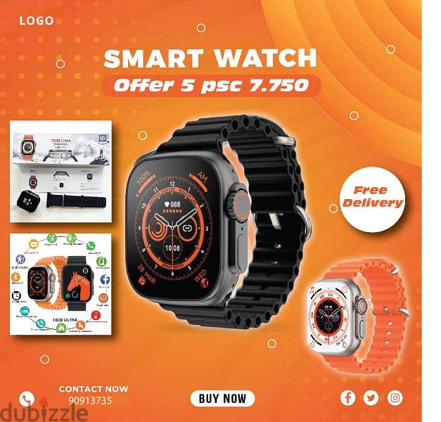 smart watch 5PCs only 7.750 2