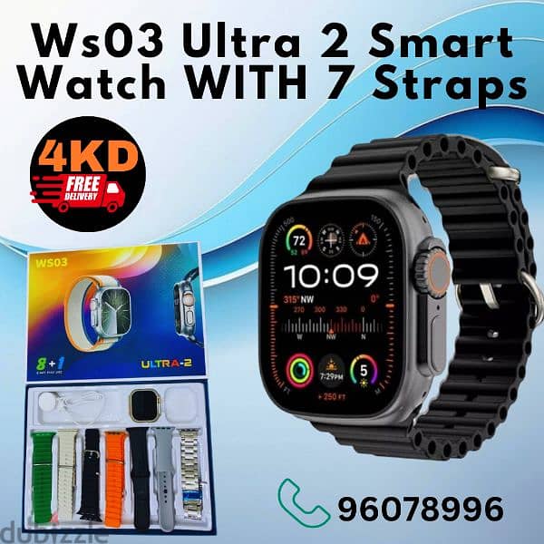 Ws03 ultra 2 smart watch WITH 7 Straps 0