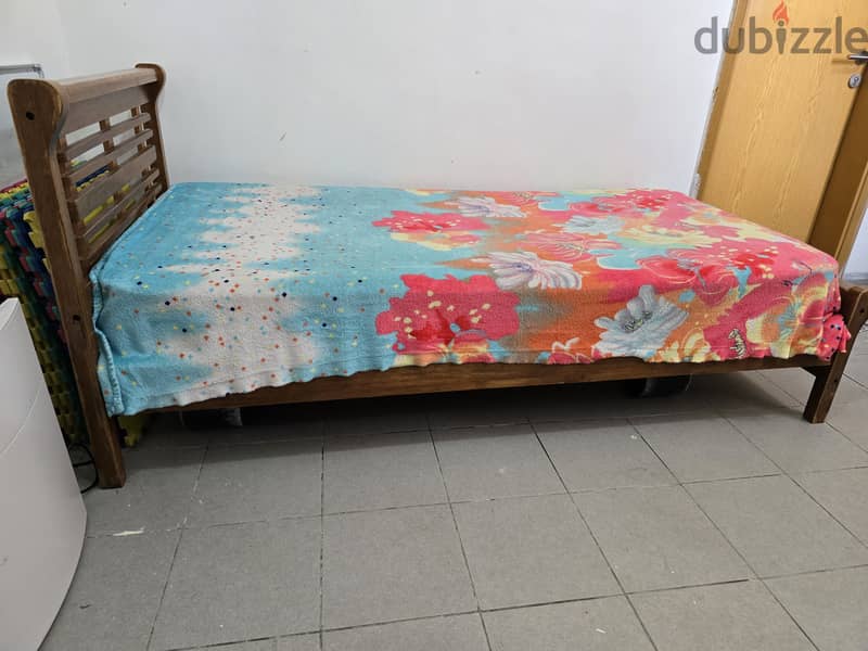 Rubber Wood  Single Bed frame from Home Center. 3